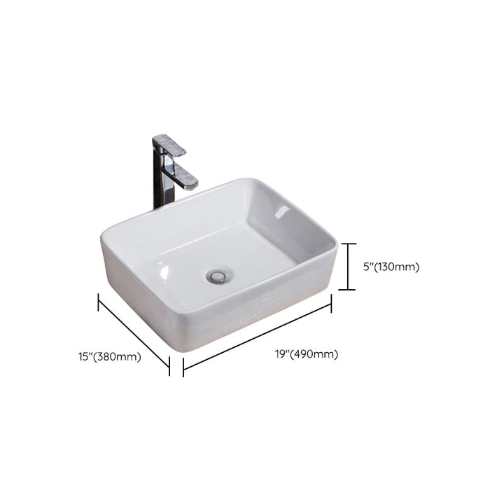 Lisslune | Modern Basin Solid Color Porcelain Sink
