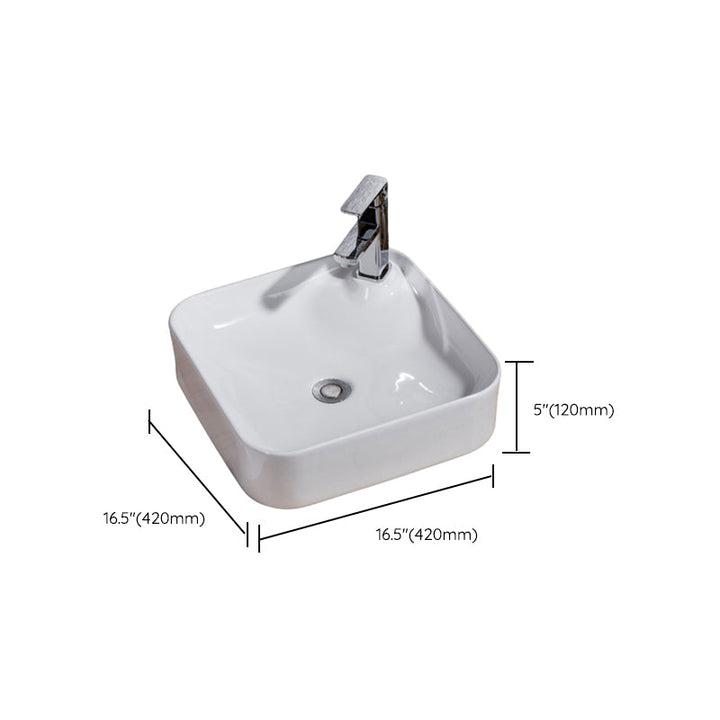 Lisslune | Modern Basin Solid Color Porcelain Sink