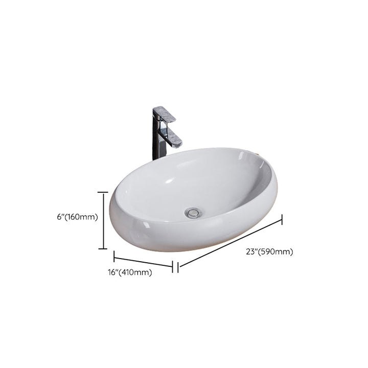 Lisslune | Modern Basin Solid Color Porcelain Sink