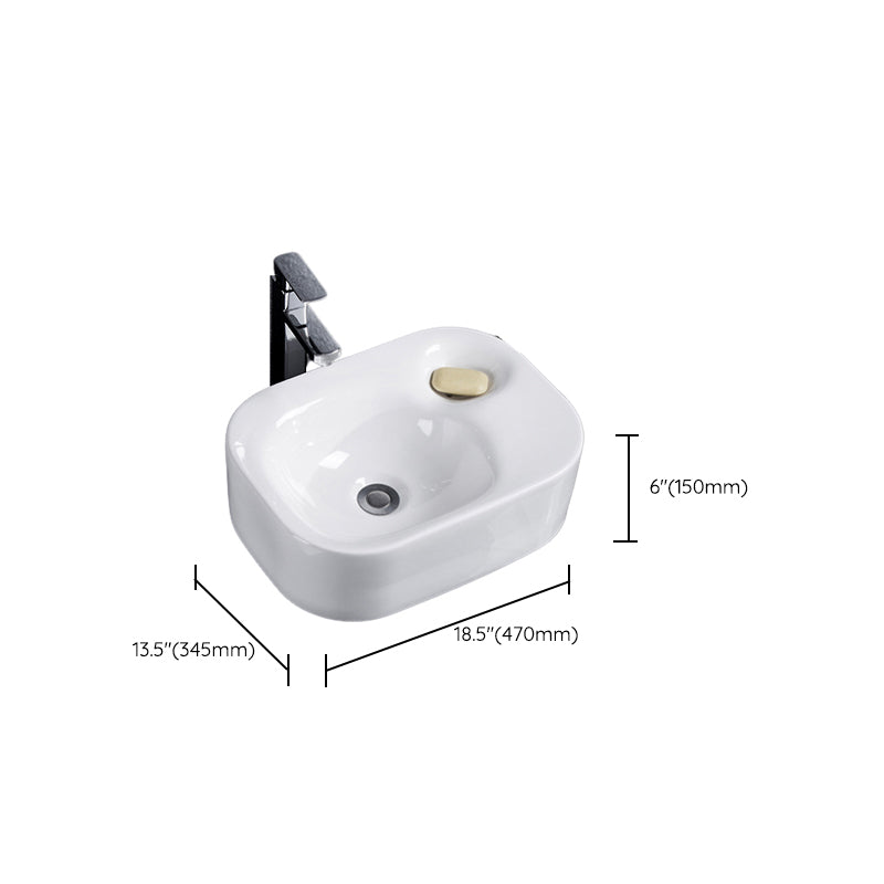 Lisslune | Modern Basin Solid Color Porcelain Sink