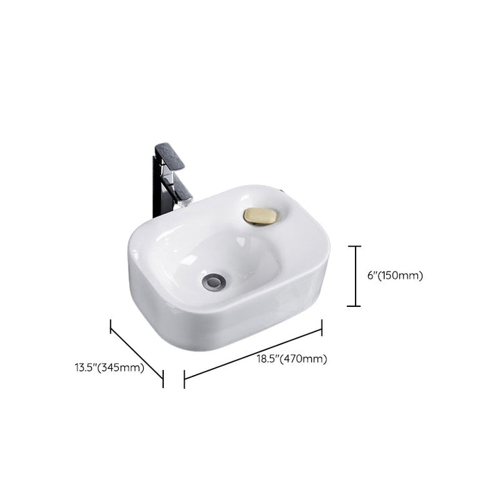 Lisslune | Modern Basin Solid Color Porcelain Sink