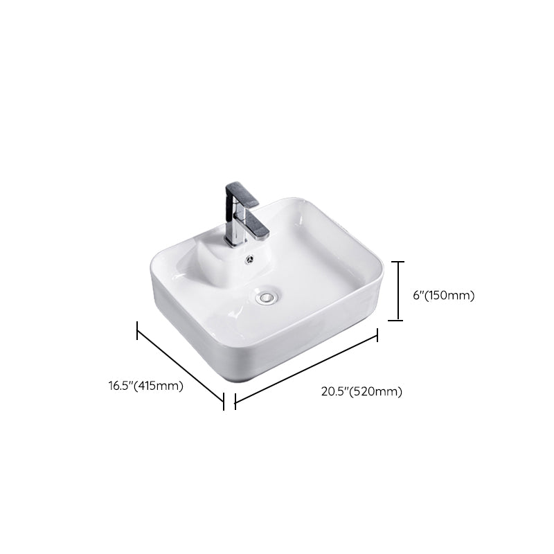 Lisslune | Modern Basin Solid Color Porcelain Sink