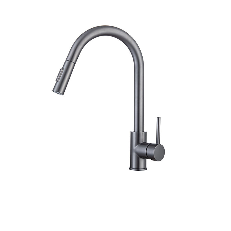 Lisslune | Goose Neck Kitchen Sink Faucet Three-Way with Pull-Down Spray Head