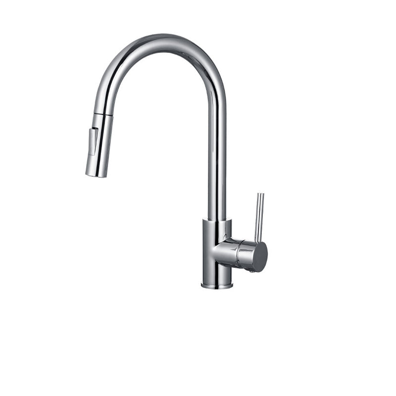Lisslune | Goose Neck Kitchen Sink Faucet Three-Way with Pull-Down Spray Head