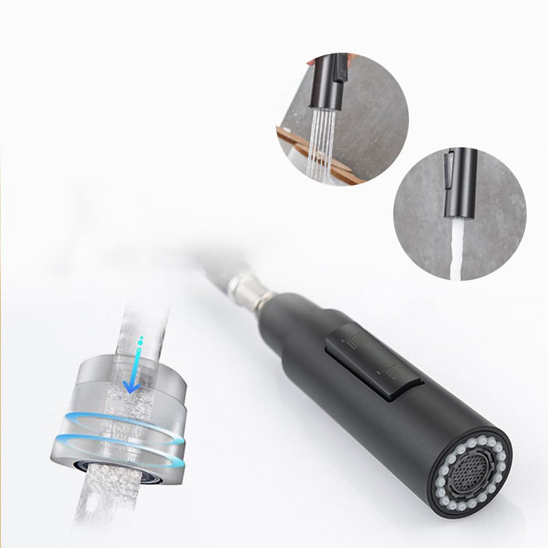 Lisslune | Goose Neck Kitchen Sink Faucet Three-Way with Pull-Down Spray Head