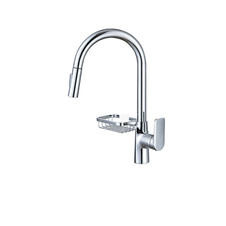 Lisslune | Goose Neck Kitchen Sink Faucet Three-Way with Pull-Down Spray Head