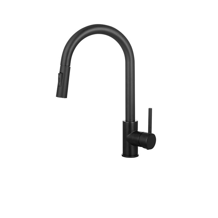 Lisslune | Goose Neck Kitchen Sink Faucet Three-Way with Pull-Down Spray Head