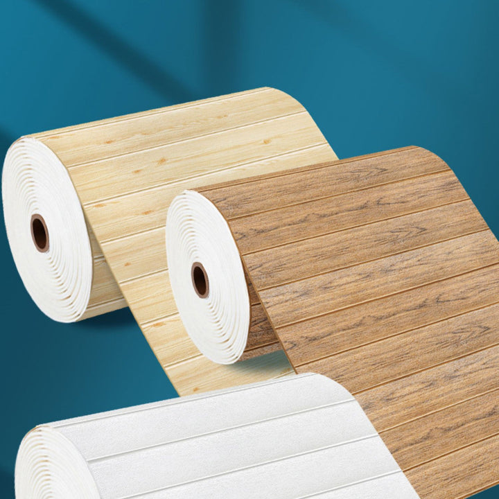 Lisslune | Modern Tin Back Panel 3D Wall Ceiling Wood Grain Design