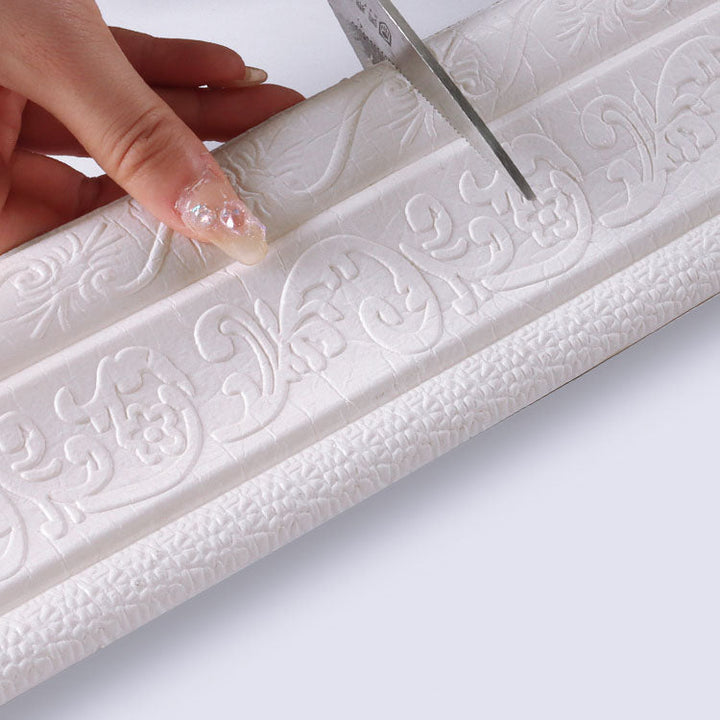 Lisslune | Modern Baseboards 3D Embossing Baseboard PVC Stereo Base Set of 1