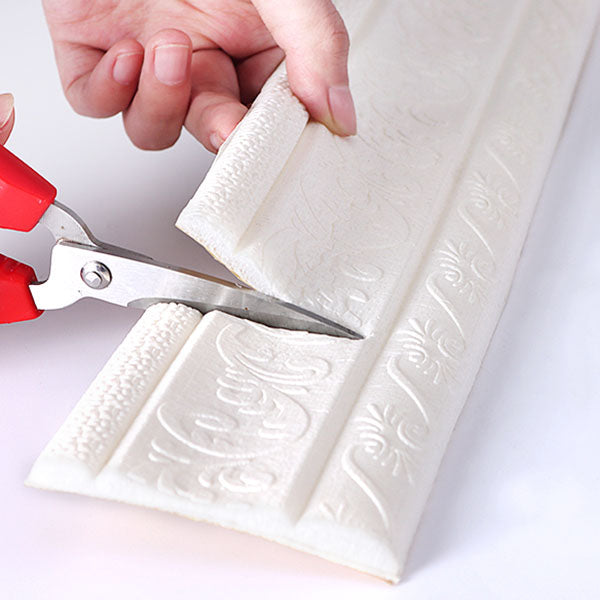 Lisslune | Modern Baseboards 3D Embossing Baseboard PVC Stereo Base Set of 1
