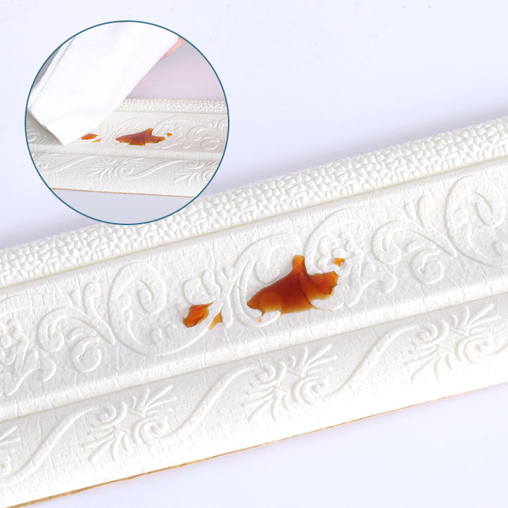 Lisslune | Modern Baseboards 3D Embossing Baseboard PVC Stereo Base Set of 1