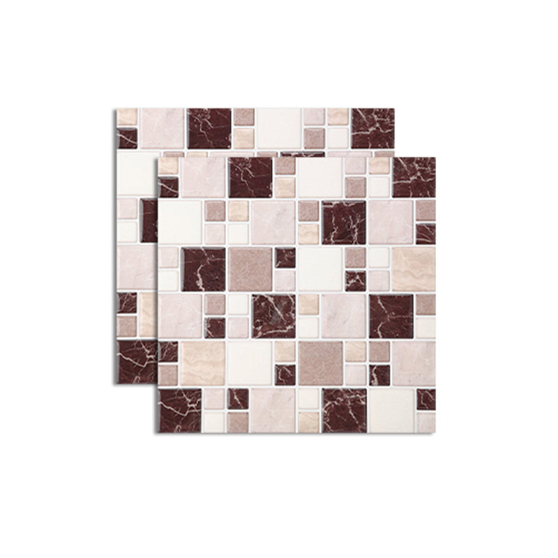Lisslune | Pattern Matte Color Stone Peel and Stick Mosaic Tile Peel and Stick Tile Set of 2