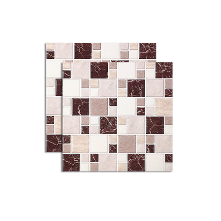 Lisslune | Pattern Matte Color Stone Peel and Stick Mosaic Tile Peel and Stick Tile Set of 2