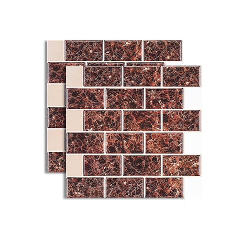 Lisslune | Pattern Matte Color Stone Peel and Stick Mosaic Tile Peel and Stick Tile Set of 2