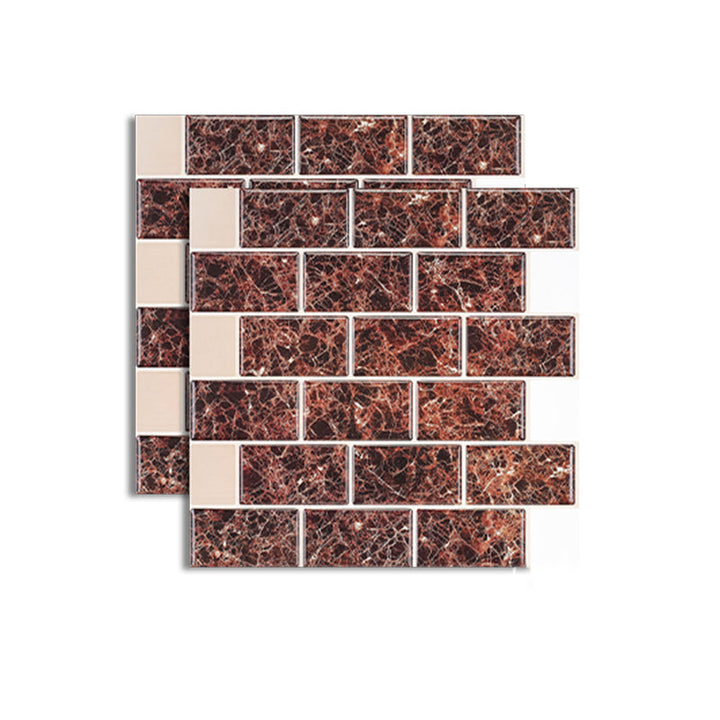 Lisslune | Pattern Matte Color Stone Peel and Stick Mosaic Tile Peel and Stick Tile Set of 2