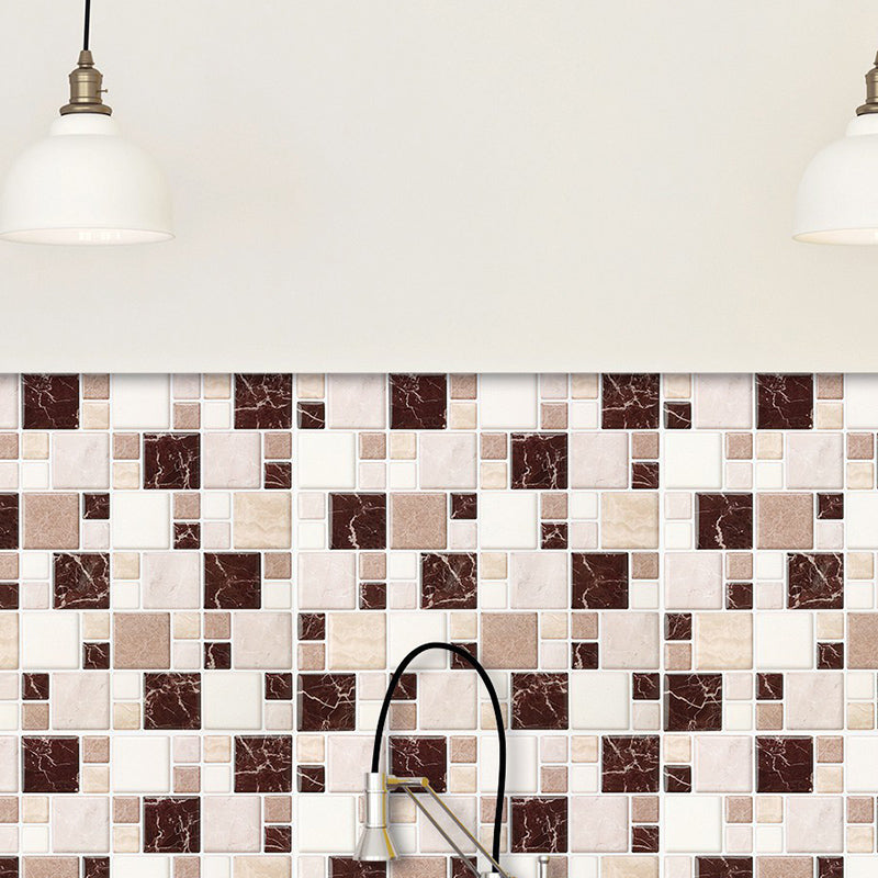 Lisslune | Pattern Matte Color Stone Peel and Stick Mosaic Tile Peel and Stick Tile Set of 2