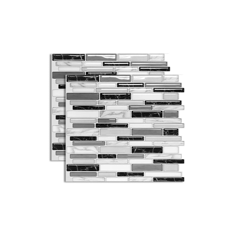 Lisslune | Pattern Matte Color Stone Peel and Stick Mosaic Tile Peel and Stick Tile Set of 2