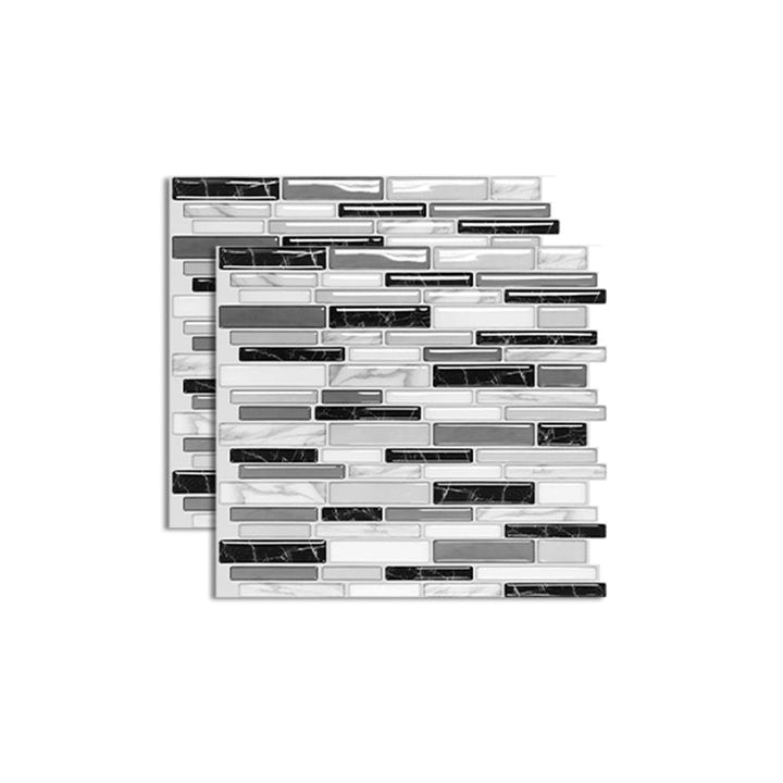 Lisslune | Pattern Matte Color Stone Peel and Stick Mosaic Tile Peel and Stick Tile Set of 2