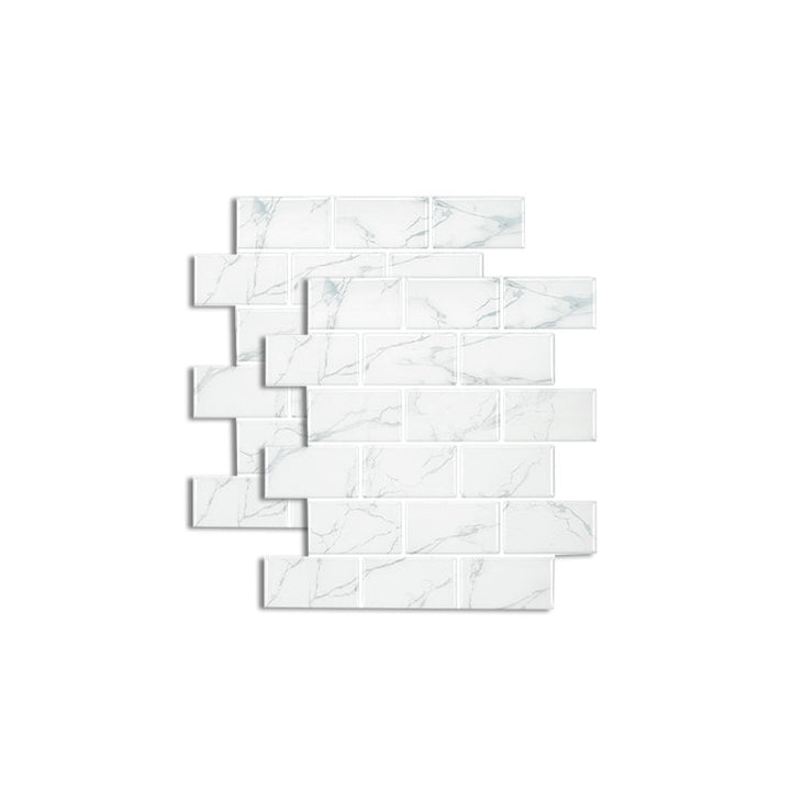 Lisslune | Pattern Matte Color Stone Peel and Stick Mosaic Tile Peel and Stick Tile Set of 2