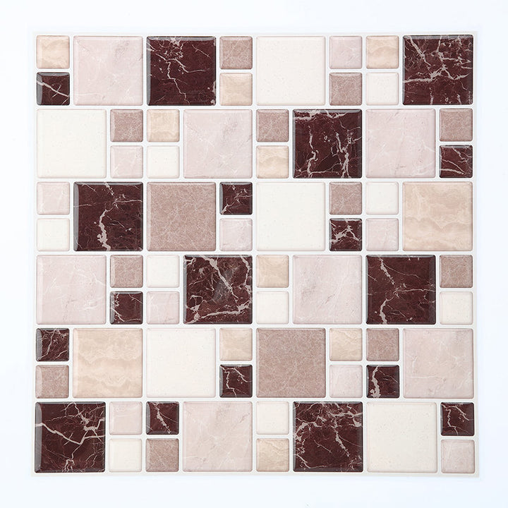 Lisslune | Pattern Matte Color Stone Peel and Stick Mosaic Tile Peel and Stick Tile Set of 2