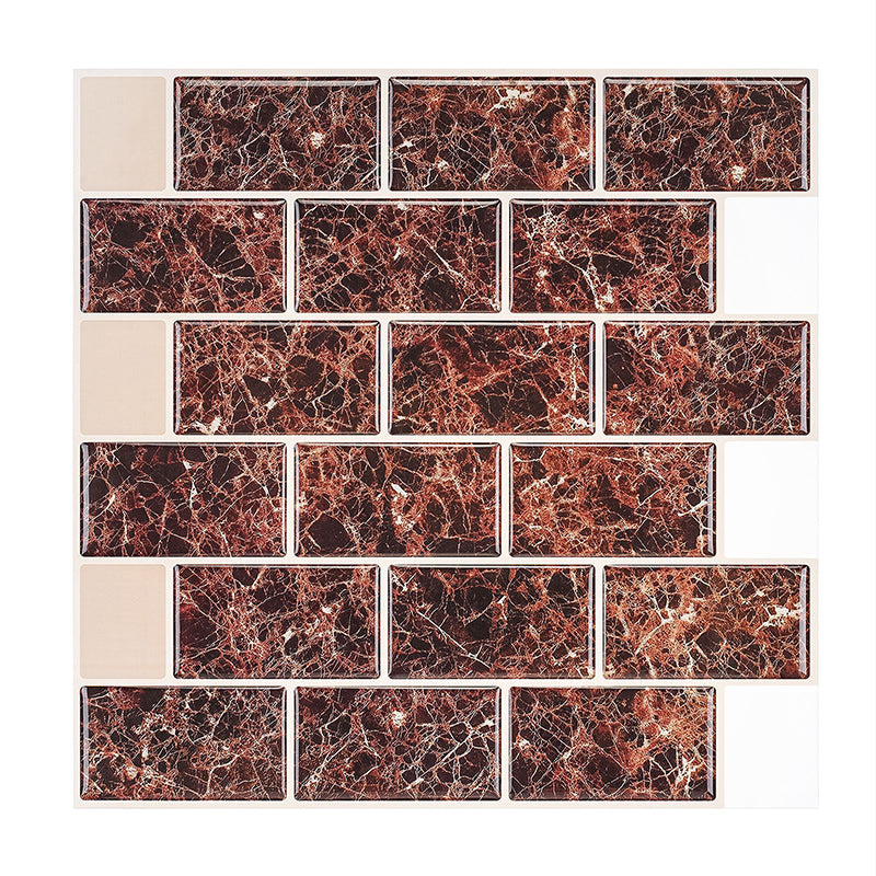 Lisslune | Pattern Matte Color Stone Peel and Stick Mosaic Tile Peel and Stick Tile Set of 2