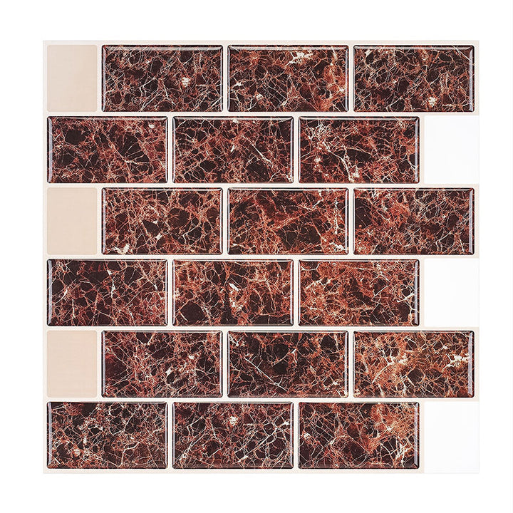 Lisslune | Pattern Matte Color Stone Peel and Stick Mosaic Tile Peel and Stick Tile Set of 2