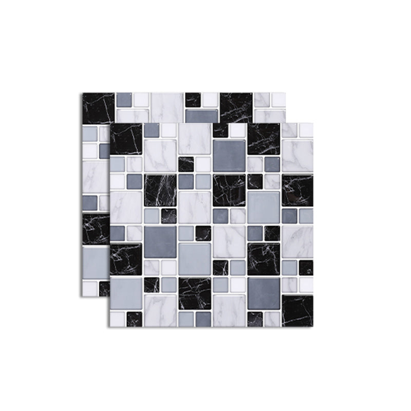 Lisslune | Pattern Matte Color Stone Peel and Stick Mosaic Tile Peel and Stick Tile Set of 2