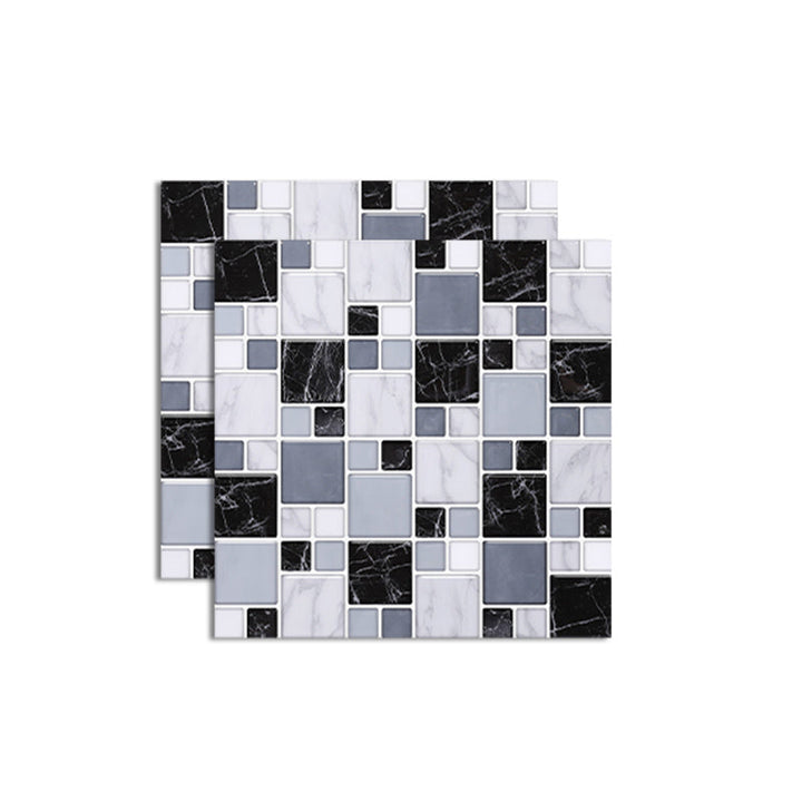 Lisslune | Pattern Matte Color Stone Peel and Stick Mosaic Tile Peel and Stick Tile Set of 2