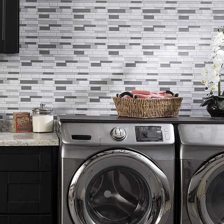 Lisslune | Floor and wall tile kitchen brick look for peeling and sticking waterproof wall tile