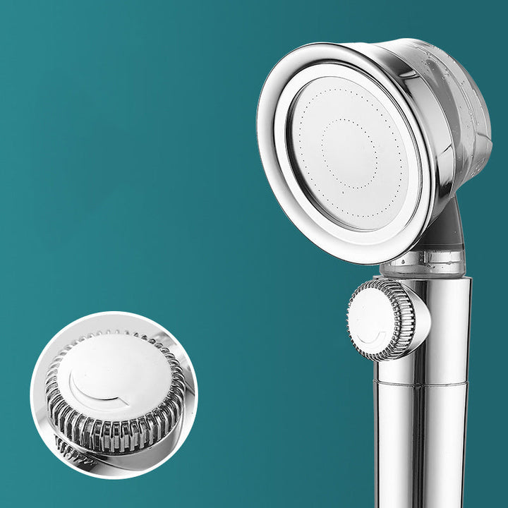 Lisslune | Modern Standard Shower Head Round Metal Adjustable Spray Pattern Shower Head