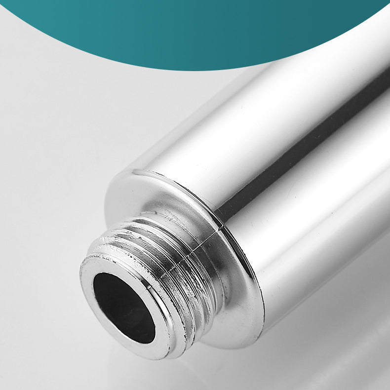 Lisslune | Modern Standard Shower Head Round Metal Adjustable Spray Pattern Shower Head
