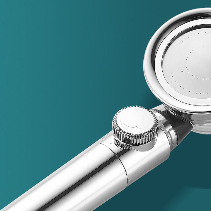 Lisslune | Modern Standard Shower Head Round Metal Adjustable Spray Pattern Shower Head