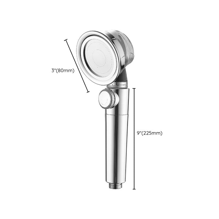 Lisslune | Modern Standard Shower Head Round Metal Adjustable Spray Pattern Shower Head