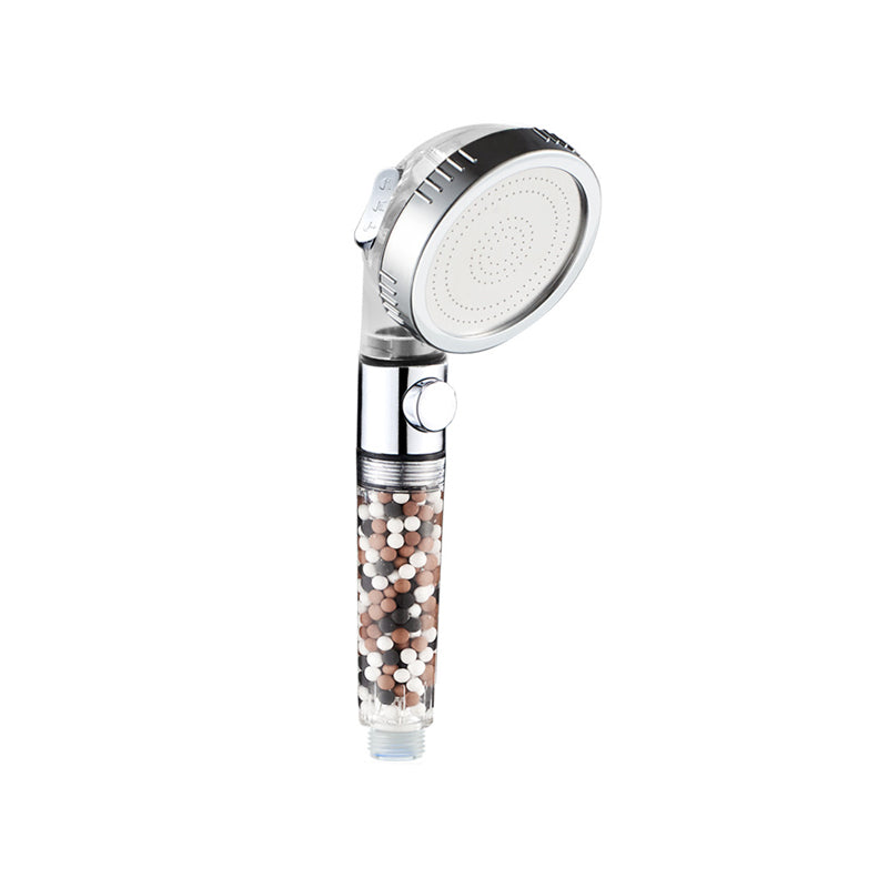 Lisslune | Modern Handheld Shower Head Round Filter Ball Spray Head in Silver