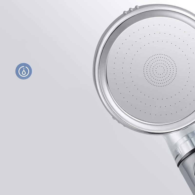 Lisslune | Modern Handheld Shower Head Round Filter Ball Spray Head in Silver