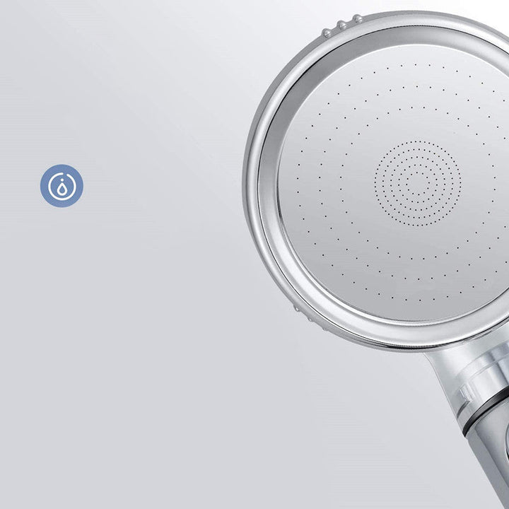 Lisslune | Modern Handheld Shower Head Round Filter Ball Spray Head in Silver