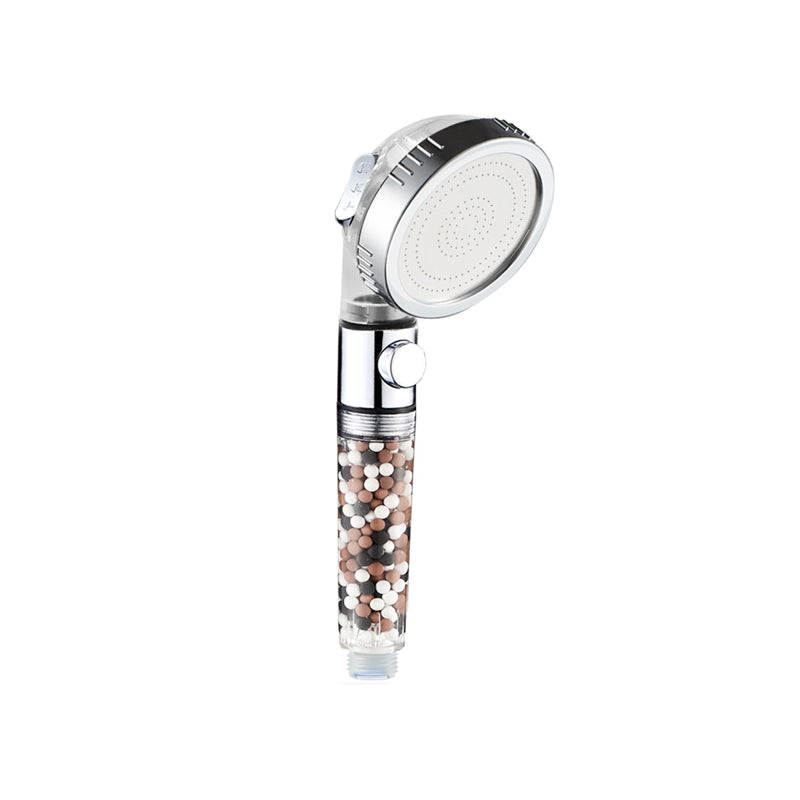 Lisslune | Modern Handheld Shower Head Round Filter Ball Spray Head in Silver