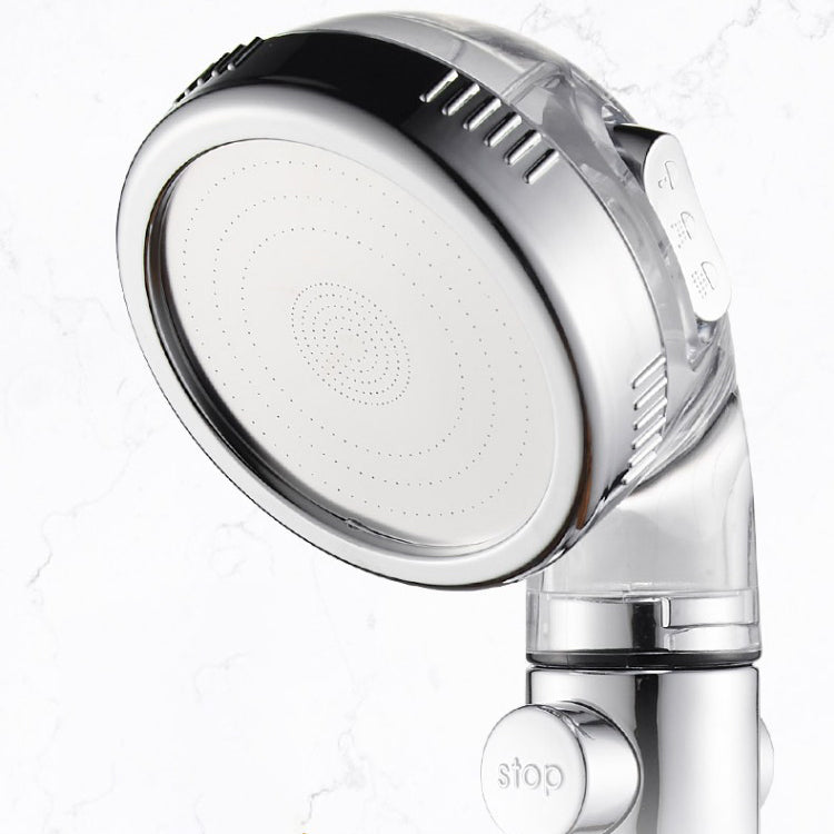 Lisslune | Modern Handheld Shower Head Round Filter Ball Spray Head in Silver