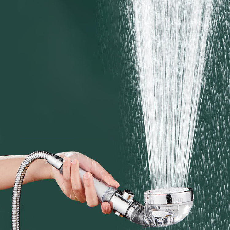 Lisslune | Modern Handheld Shower Head Round Filter Ball Spray Head in Silver