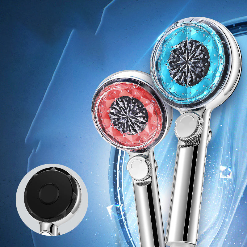 Lisslune | Contemporary Handheld Shower Head Round Filter Ball Spray Head With Digital Display