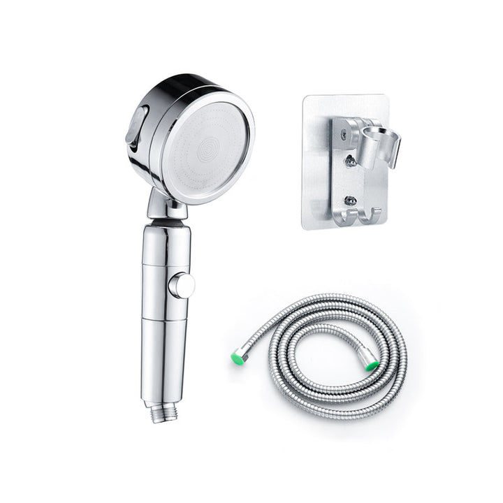 Lisslune | Contemporary Handheld Showerhead Round 3 Setting Sprayhead in Silver