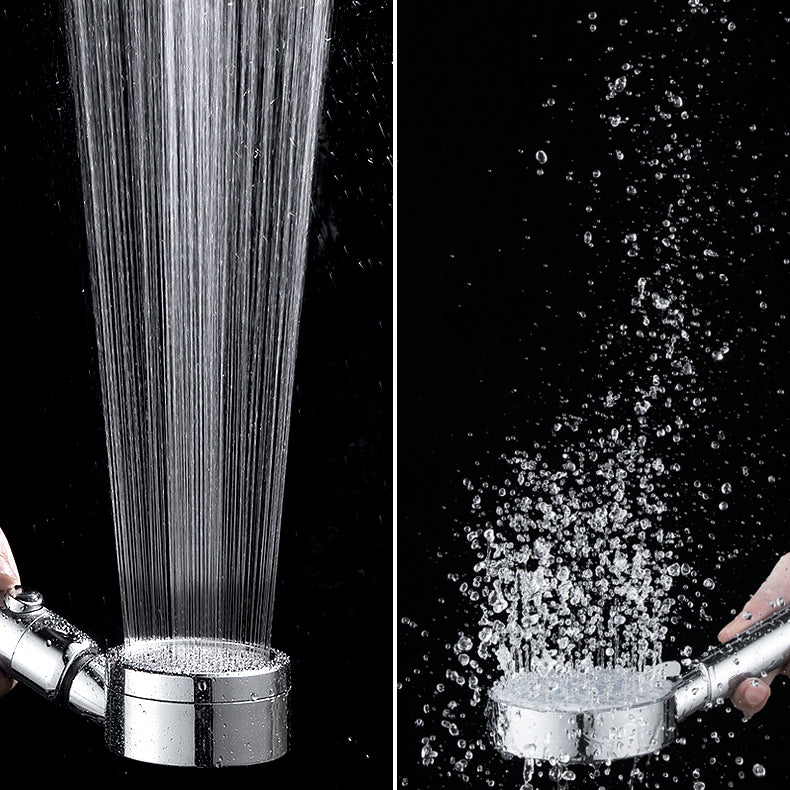 Lisslune | Contemporary Handheld Showerhead Round 3 Setting Sprayhead in Silver