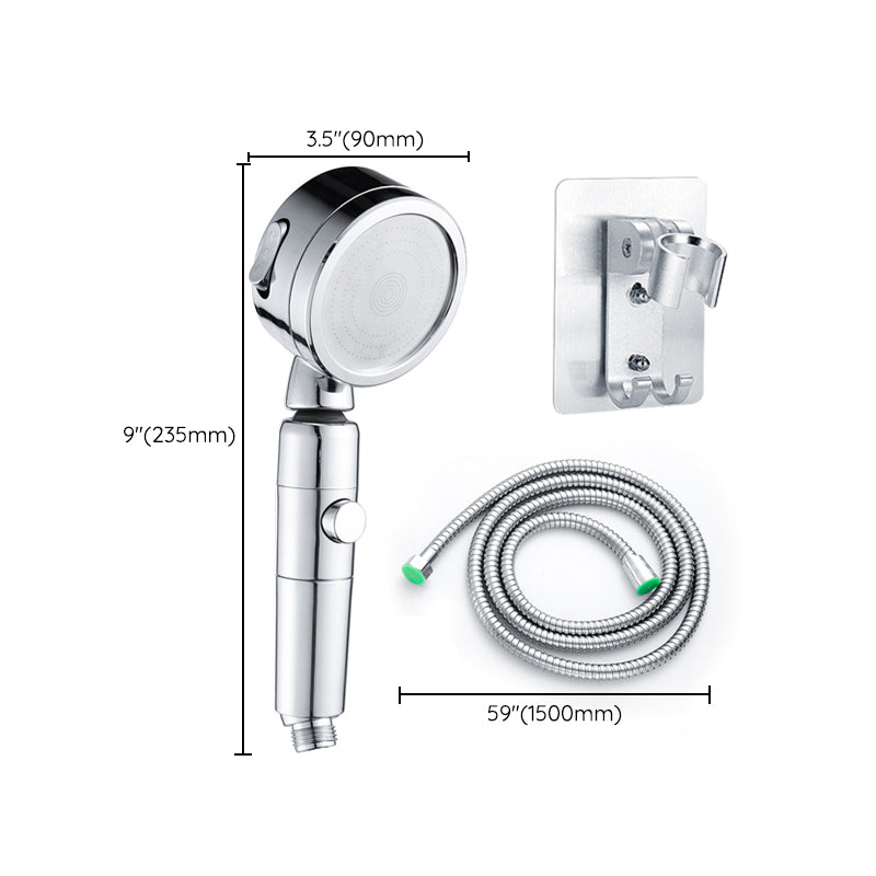 Lisslune | Contemporary Handheld Showerhead Round 3 Setting Sprayhead in Silver