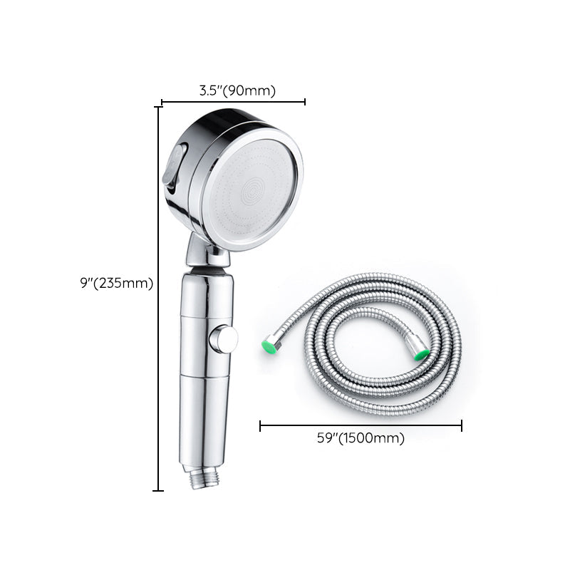 Lisslune | Contemporary Handheld Showerhead Round 3 Settings Sprayhead in Silver