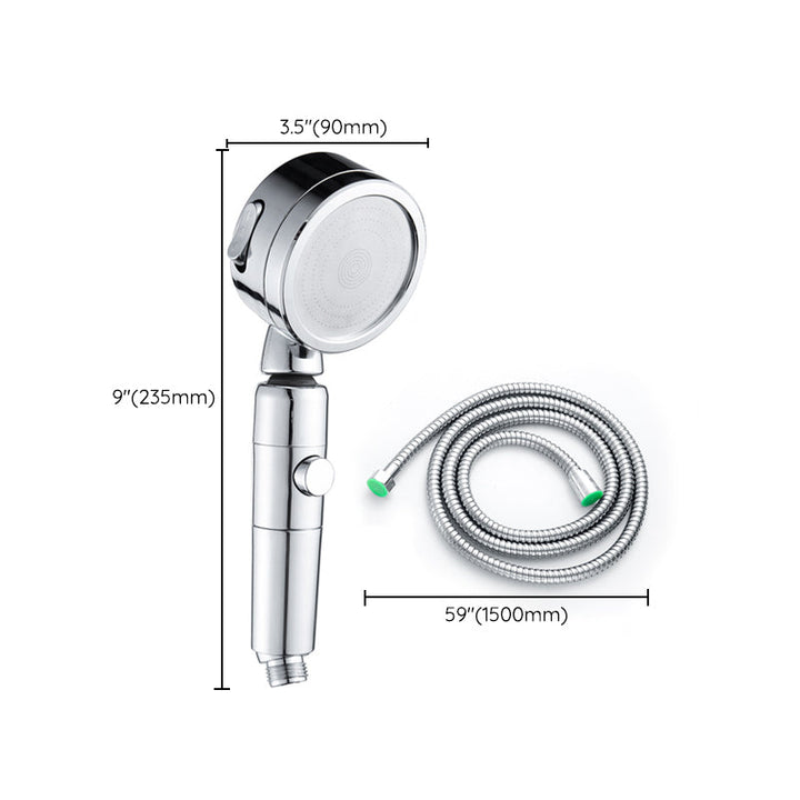 Lisslune | Contemporary Handheld Showerhead Round 3 Settings Sprayhead in Silver