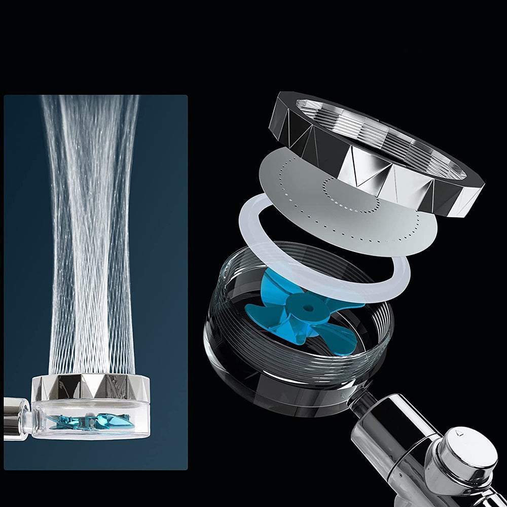 Lisslune | Contemporary Handheld Supercharged Showerhead Round 3 Setting Spray Head