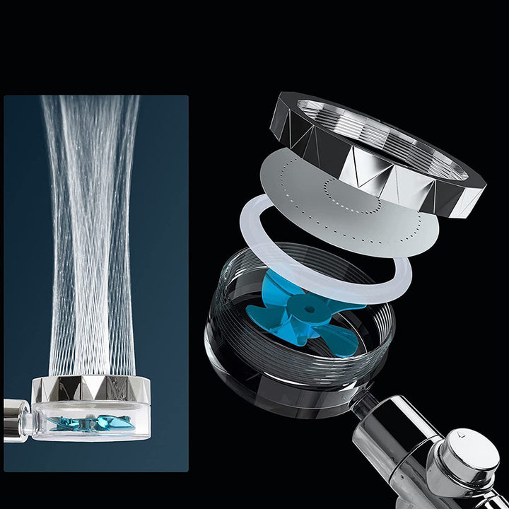 Lisslune | Contemporary Handheld Supercharged Showerhead Round 3 Setting Spray Head