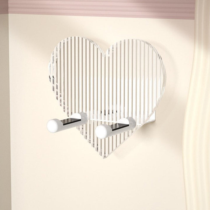 Lisslune | White & Clear Acrylic Bath Accessory Set with Towel Holder/Paper Holder/Bathrobe Hook