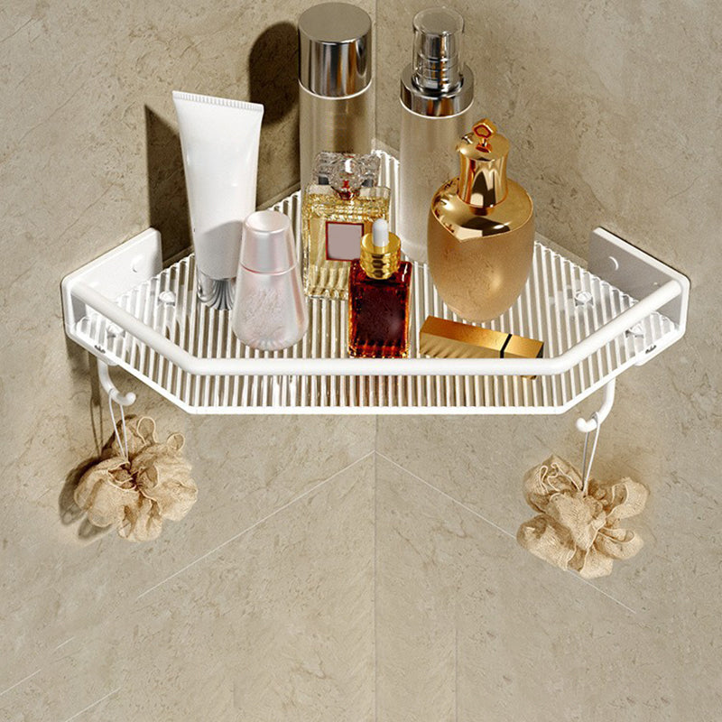 Lisslune | White & Clear Acrylic Bath Accessory Set with Towel Holder/Paper Holder/Bathrobe Hook