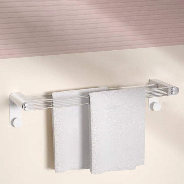 Lisslune | White & Clear Acrylic Bath Accessory Set with Towel Holder/Paper Holder/Bathrobe Hook